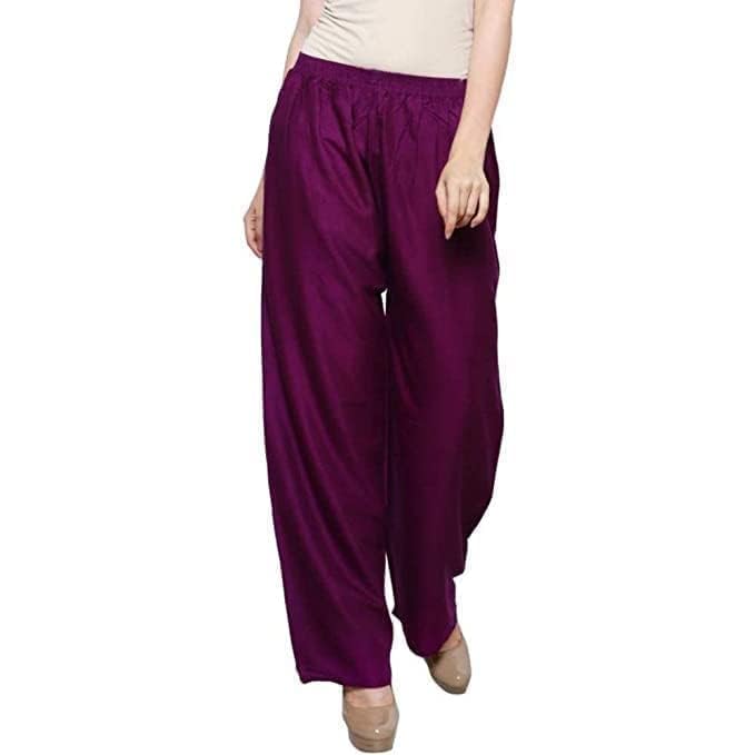Rayon Palazzo for Girls | Traditional Ethnic Wear Palazoo for Women | Relaxed Fit Bottom Wear Casual Palazo for Woman & Girls, Size-XXL-image-16