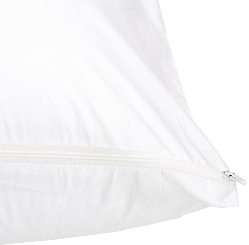 Amazon Basics Hypoallergenic Protector Cover Pillowcases - 21 x 55 Inches, Body Size, White, Pillows Not Included view 4