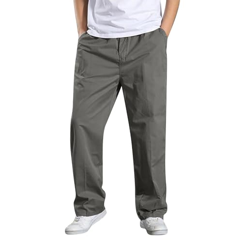 Pantalon tactique de randonnée gris confortable pour homme grande taille