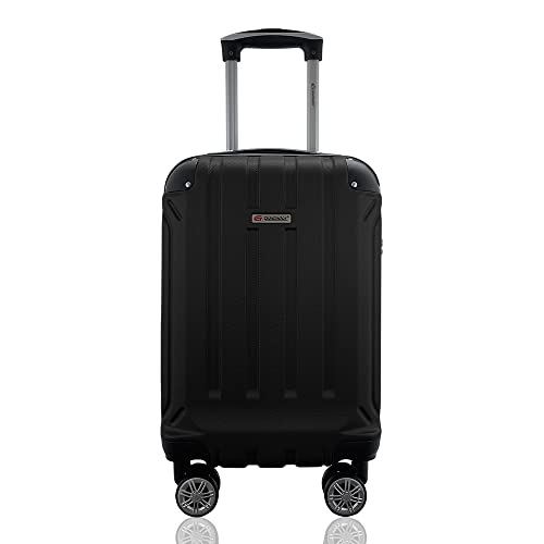 Mala de Viagem Bordo Rígida em ABS Cadeado Segredo Rodas Duplas 360º Gladiador A5MB Tamanho PP Preto