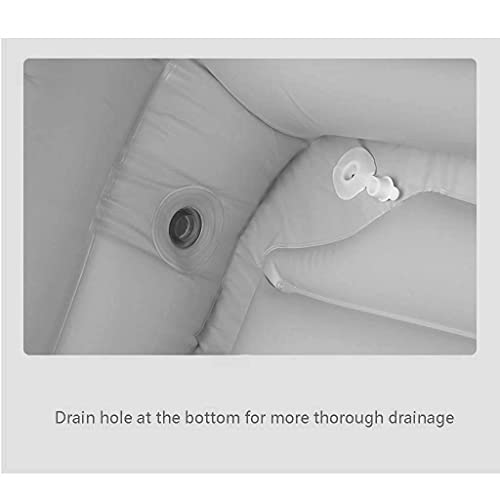 SHWYSHOP Tragbare tragbare Badewanne, rechteckiges tragbares Bad Badezimmer Home SPA freistehender Pool mit Luftpumpe… – Bild 6
