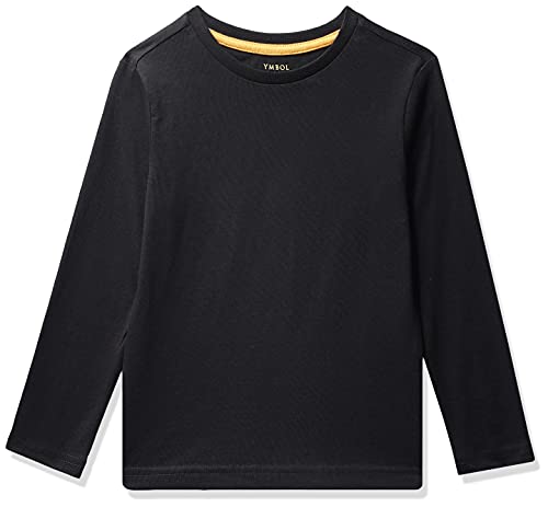 Image of Amazon Brand - Symbol Boy's Regular Fit T-Shirt (PAG 507 Black & Orange 2-3 Years)