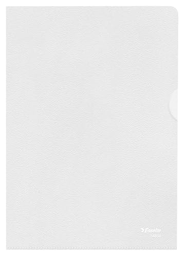 Esselte-Leitz Standard Plus 54850 - Fundas plásticas archivadoras (A5, PP, granulado, 100 unidades), transparente