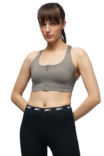 Brassière de sport Reebok Lux zippée devant taille M pour fitness