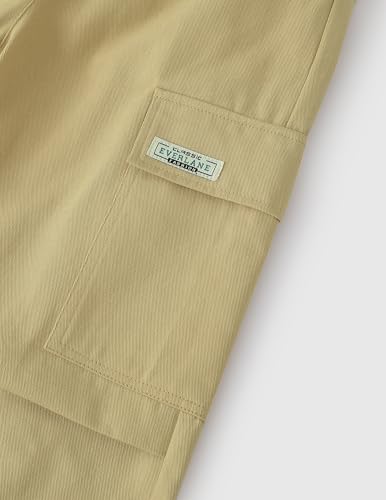 Image of Girls Cargo Pants Elastic Waist Jogger Pants Loose Trousers with Pockets Sweatpants for Kids 4-14Years