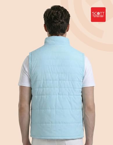 Image of Scott International Winter Puffer Jacket | Sleeveless Water Repellent Quilted Padded | Lightweight Winter Wear | Mens Jacket | Men's Polyester Sleeveless with Pocket | Jackets for Men Stylish