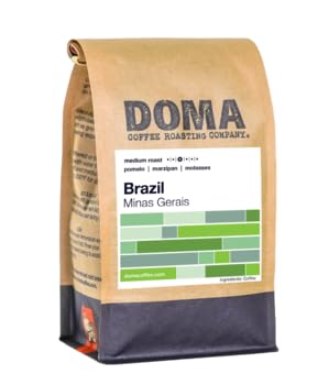Doma Coffee Roasting Company "Brazil Minas Gerais" Medium Roasted Whole Bean Coffee - 12 Ounce Bag