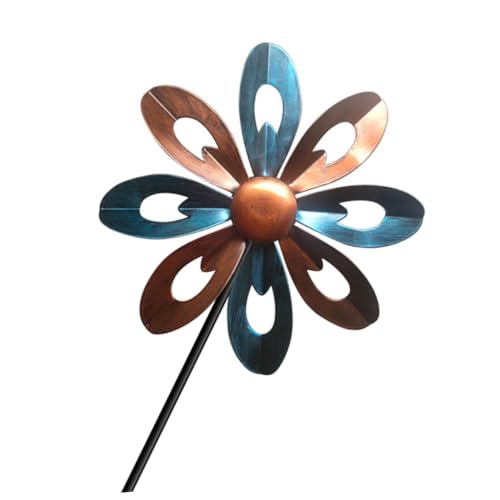 ARTIBETTER Mulino Vento in Ferro Battuto da Giardino Rotante Decorativo per Esterni Patio Cortile con Design Unico per Prato e Parco