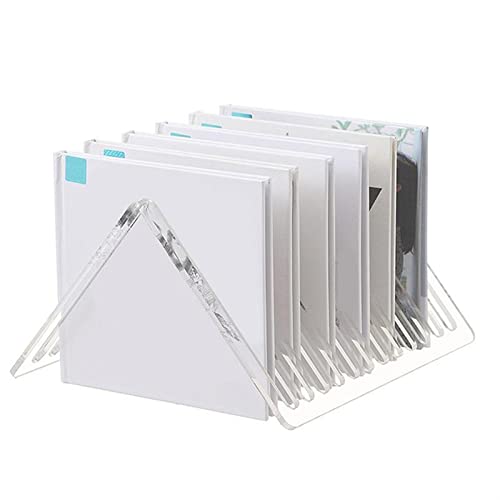 Support triangulaire pour disques vinyles et présentoir pour CD transparent - 2