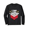 Buy the Ultimate “I Came, I Saw, I Conquered” Beer Pong Long Sleeve Tee for Beer Enthusiasts