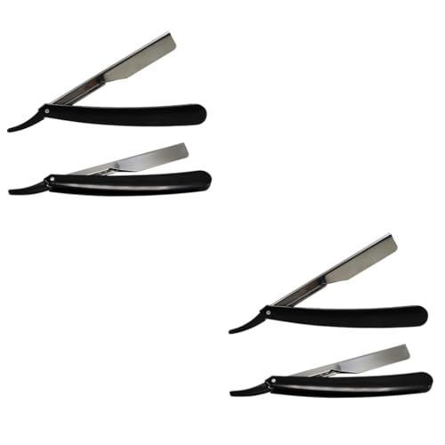 HONMEET 2sets Men's Face Razor Manual Shaving Tool Single Blade Razor Perfect for Travel Home Use 2pcs*2
