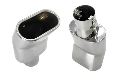 Punta de escape rectangular entrada 2,48 salida 2,95x5,43 acero inoxidable para coche 4