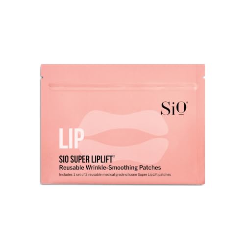 SiO Beauty Super LipLift - Wrinkle-Smoothing Medical-Grade Silicone Patches for Fine Lines - Reusable Up to 10x - Cruelty-Free & Eco-Friendly Beauty Patches for Lips & Smiles - 1 Set (2 Patches)