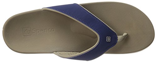 Image of Spenco Yumi Men's Orthotic Flip Flops Medieval Blue - 10 Medium
