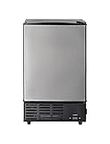 Smad Portable Commercial Ice Maker Under Counter Built-in Ice Maker Machine with Freezer, Stainless Steel