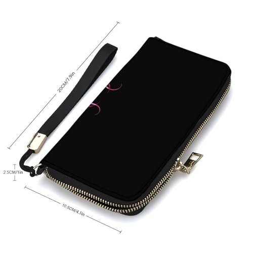 Psychedelic Butterfly Leather Wallet Fashion Bifold Purse Long Pouch with Wrist Strap for Men Women2