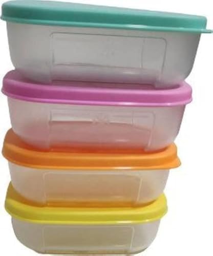Image of Tupperware - 140 ml Plastic Utility Container (Pack of 4, Multicolor)