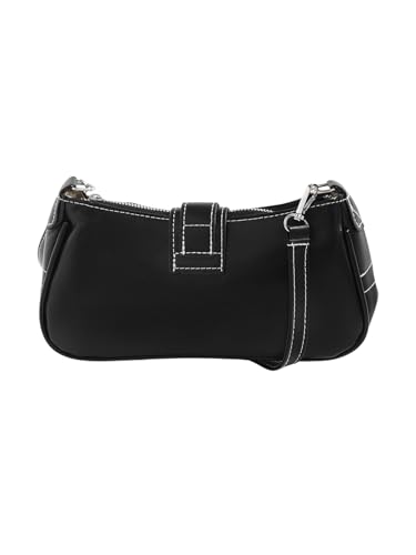 Image of Verdusa Women's Y2K Punk Shoulder Handbags Star Pattern PU Leather Underarm Bag Black One-Size
