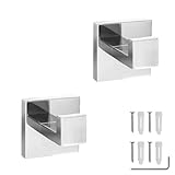 STABILE WANDHAKEN: Stabile und robuste Kleiderhaken für das moderne Badezimmer. Die Haken sind rostfrei, sehr stabil und zeichnen sich durch ihr schönes Design aus.