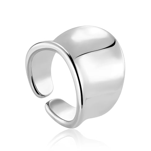 ALEXCRAFT Bague Infini Zircone 925 Argent, Réglable et Hypoallergénique - Cadeau Élégant pour Femme
