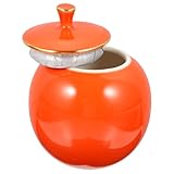 HOLIDYOYO Luftdichtes Glas aus Keramik lagercontainer aufbewahrungsbehälter Lagertank Keramik-Kanister saftkrug Lagerbehälter Lagerung Zuckerdose multifunktionales Teeglas Hausbedarf Orange
