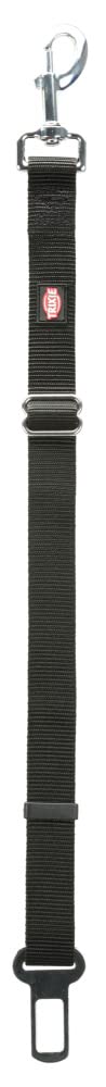 TRIXIE Seatbelt for Car Harnesses, Nylon Leash with Stainless Steel Hooks, Adjustable Strap to Suit The Length According to Your Comfort - Black M L: 45 70 Cm/30 mm,Dog 2
