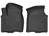 Husky Liners Weatherbeater Floor Mats | Fits 2019 - 2026 Chevrolet Silverado & GMC Sierra 1500] & 2020 - 2026 Silverado/Sierra 2500/3500 DOUBLE & CREW CAB ONLY | Front Row, 2-pc Black - 13211