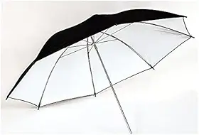 Sombrinha 101cm Refletora Preta, Prata e Branca Greika BW-40 Para Estúdio Fotográfico