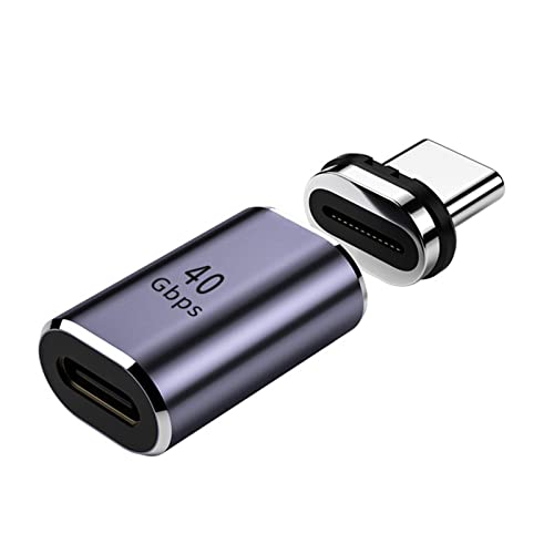 ZJTY USB C Magnetischer Adapter, USB4.0 PD 100 W Schnellladung 40 Gbps Datenübertragung Typ C Adapter, Kompatibel mit Allen Typ C Schnittstellengeräten Cover