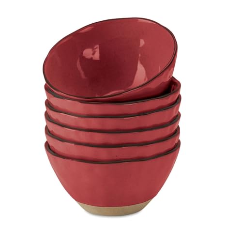 LOBERON Set di 6 scodelle Biarré, rosso
