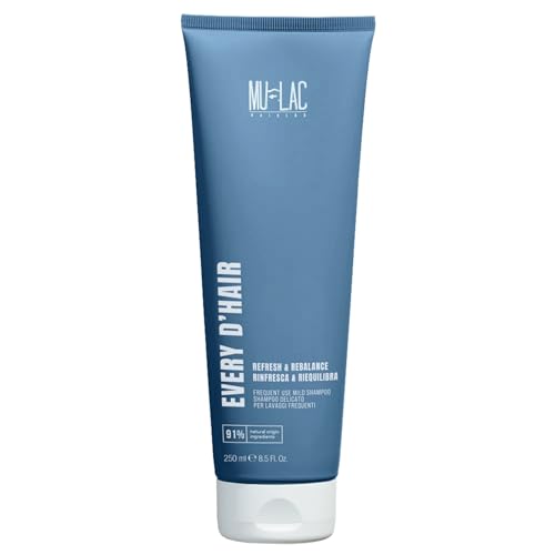 MULAC | Every D'Hair Shampoo Delicato per Lavaggi Frequenti, Rinfresca e Riequilibra, 250ml