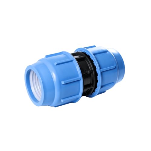 SAB Conector manguito Ø 16, empalmes de compresión BlueSeal 16 de PP, PN16, para empalme de tubos de polietileno, para instalaciones de riego