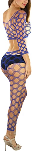 Image of ToBeInStyle Women's Spandex Multi Net Fishnet Set Rave Novelty Party Crop Top & Tights