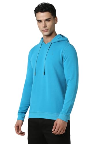 Image of Van Heusen Men's Hooded Neckline Full Sleeve Premium Cotton Blend Sweatshirt for Men | Effortless Styling | Comfort Wear