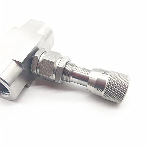 Válvula microreguladora de aguja 3/8 acero inox con escala G 4