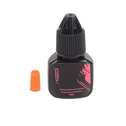 Ygerbkct Colle d'extension de Cils 5 ML 1-3 Secondes Colle à Cils à séchage Rapide Colle à Cils Pro Colle de rétention adhésive Noire Outil de Maquillage Cover
