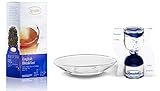 enJOYmax Tea-Bundle: Ronnefeldt Joy of Tea® English Breakfast Schwarzer Tee, 33 g inkl. Glas-Ablageschälchen & Lava-Tee-Uhr