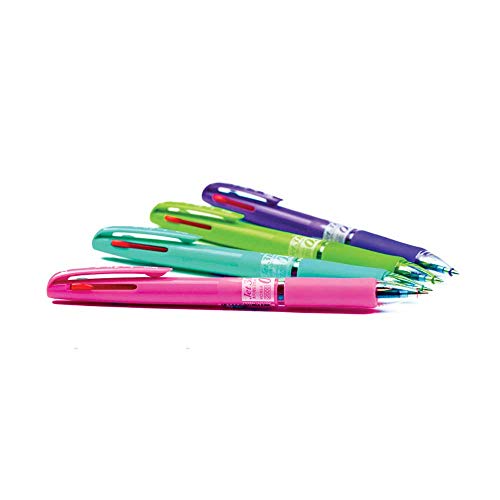 JVPEN Ballpoint Pen Office Supplies - Consistent Smooth Writing, no smudge, smooth writing pens, for teacher, study, 0.5mm, Retractable, Black/Red/Blue, 3 Colors, 4-Count