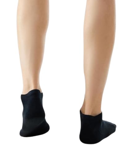 Men's Jockey Men's Cotton Stretch fabric Low Show Socks (Pack of 2) 7605_Black_FREE SIZE-picture-43