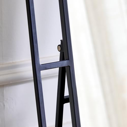 Image of Home Centre | Saga Metal Standing Mirror | Full Length Dresser Mirror | Black | 1 Year Warranty