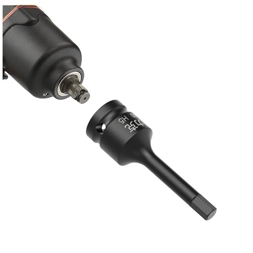 FOCMKEAS 3PCS 3/8" Square Drive H5(5mm) Impact Hex Bit Socket, 60mm(2.36") Length, Hex Driver, Impact Grade, One-Piece Construction, 3/8" Drive Allen Bit Socket, Cr-Mo Steel, Black by FOCMKEAS - Image 5