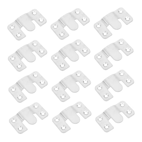 Image of 20pcs Heavy Duty Photo Frame Hook Picture Frames Heavy Duty Mounting Clips Wall Mounting Interlocking Brackets Picture Frame Hooks Picture Hanging Hardware Silver Stainless Steel