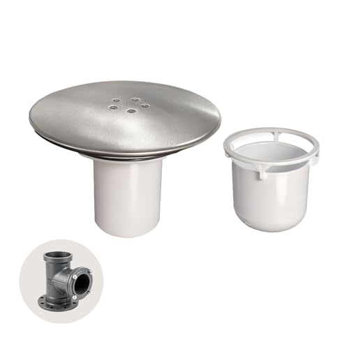 Bonde De Douche Universelle 90 Mm/115 Mm – Remplacement De Couvercle De Siphon Douche avec Finition Chromée – Capot À Débit Rapide, Facile À Installer Et À...