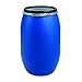 Price comparison product image Oipps 120 Litre Plastic Blue Open Barrel with Lid & Ring UN Approved Food Grade
