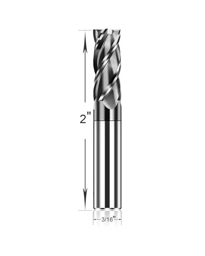 Image of (5PCS, 3 /16 inch) Hard Alloy Square End Milling Cutter - Used for milling Steel, Forged Steel, Alloy 4-Slot milling Cutters, Suitable for DIYers and Professionals as a milling Cutter Head kit
