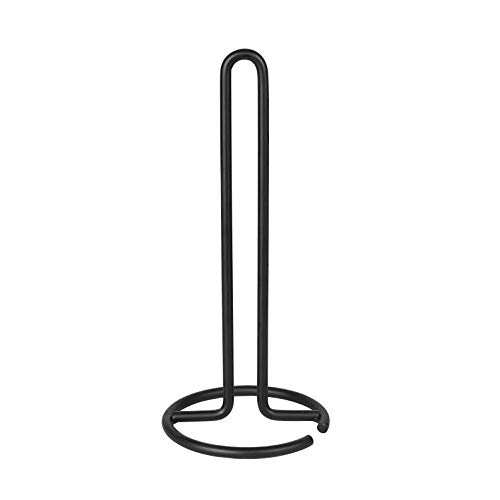 Spectrum Diversified Euro Paper Towel Holder Roll Dispenser Stand for Kitchen Countertop & Dining Room Table, 1 EA, Black