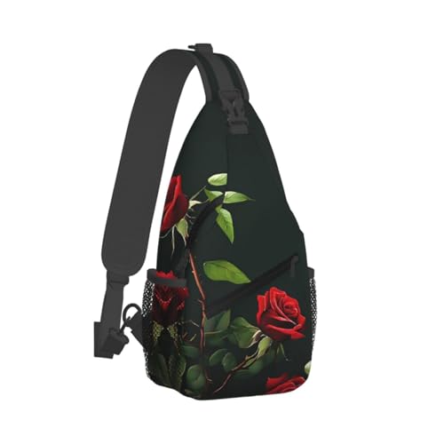 Sac bandoulière réglable et sacoche de poitrine en polyester imprimé floral