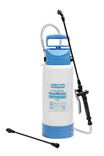 Gloria Drucksprüher CleanMaster Performance PF 50 | Zur Reinigung und Desinfektion | Flächen-Desinfektion | 5 L Füllinhalt | Für Mittel mit pH-Wert 2-9 | Ölfest