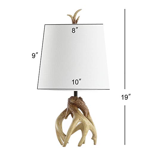 JONATHAN Y Vermont 19" Antler Resin Bedside Table Lamp, Natural by JONATHAN Y - Used condition - Image 6