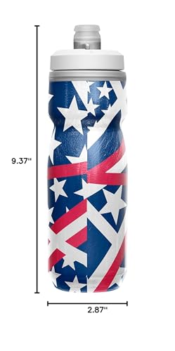 Image of CamelBak Podium Chill Insulated Bike Squeeze Water Bottle, Cold Retention for Cycling, 21oz, U.S.A.